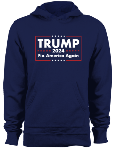 Trump Fix America Again Hoodie (Navy)