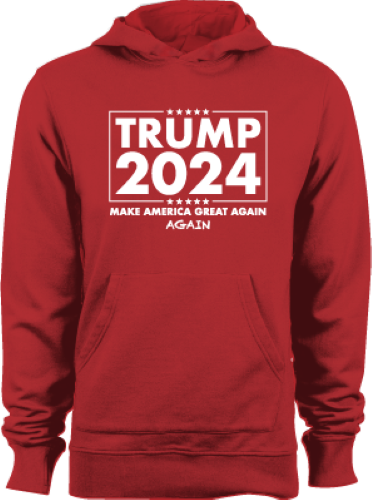 Trump 2024 Make America Great Again Again Hoodie (Red)