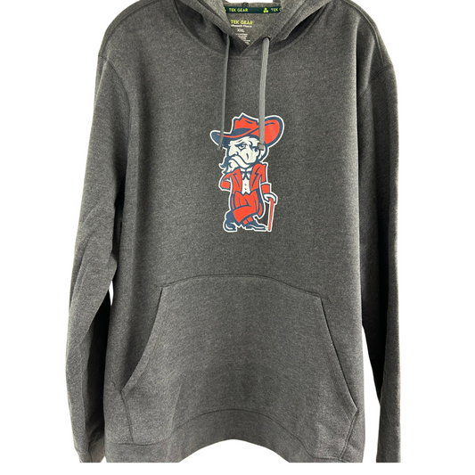 Unisex Ultrasoft Fleece Hoodie (Gray, Colonel Reb Traditional logo)