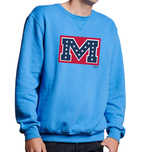 Russell Athletic® Crew (Light Blue, Battle-M logo)