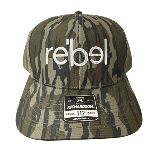 Mesh Back Cap (Mossy Oak® Bottomland, Rebel logo)