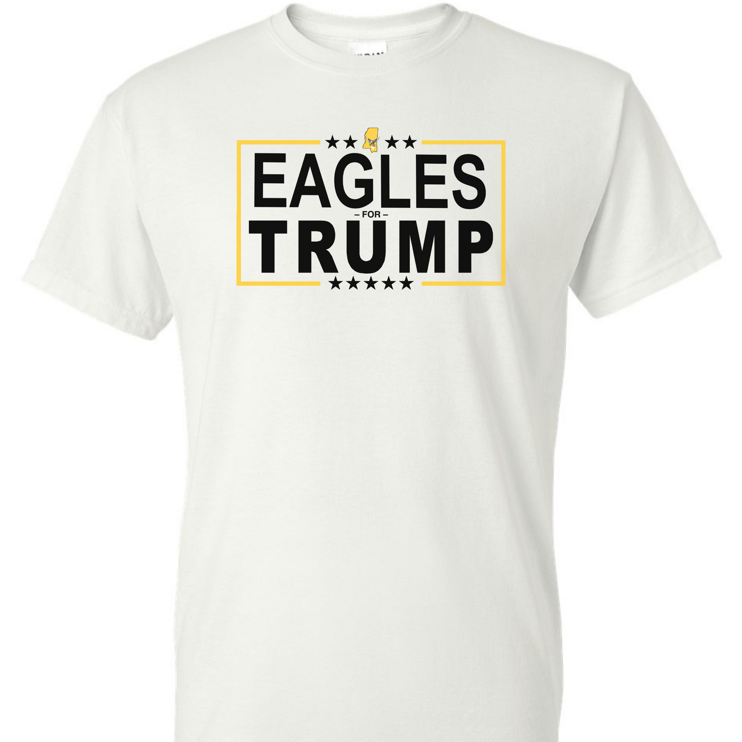 Unisex Tee (White, Eagles For Trump)