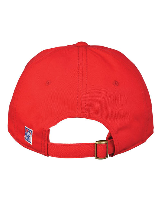 Cotton Twill Low Profile The Game® Cap (Cardinal, Colonel Reb Golf Swing logo)