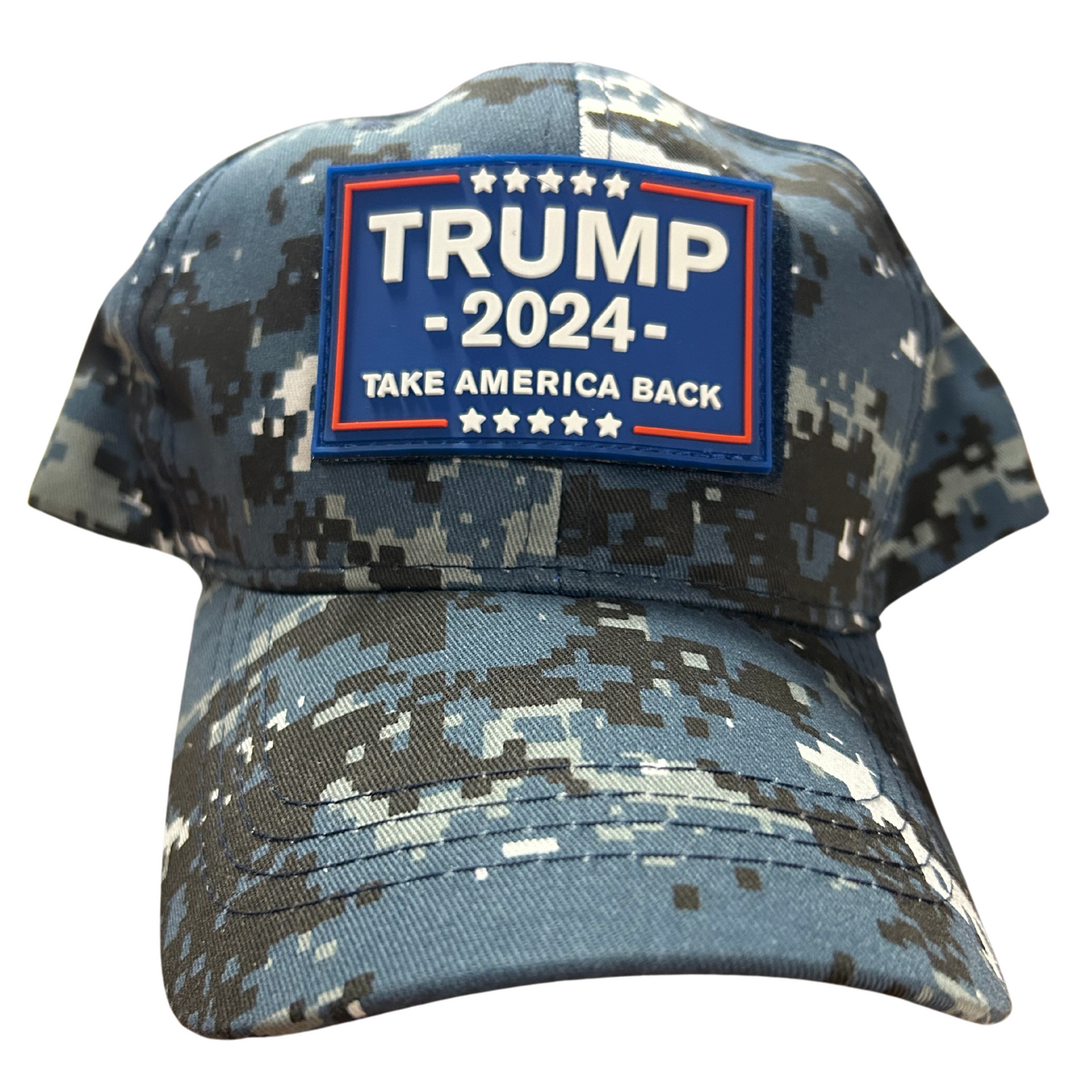 Trump 2024 Tactical Cap (Blue Digital Camo)