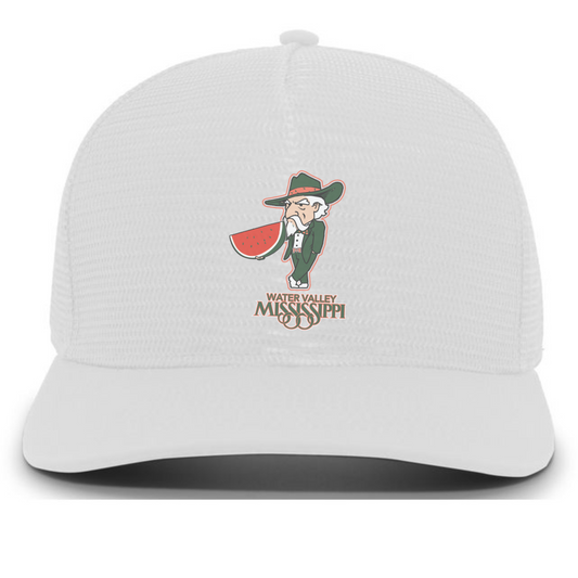Five-Panel Cap (White, Water Valley Watermelon logo)