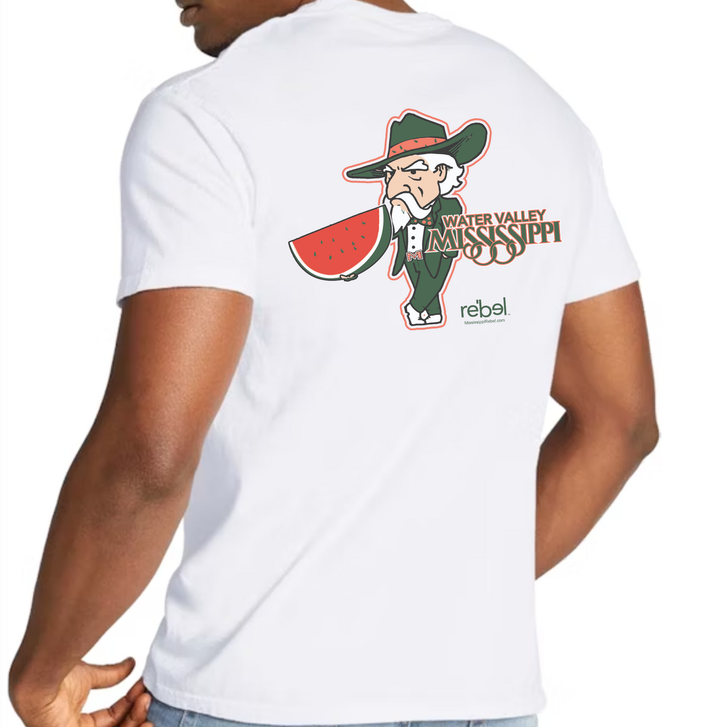 Comfort Colors Tee (White, Water Valley Watermelon logo)