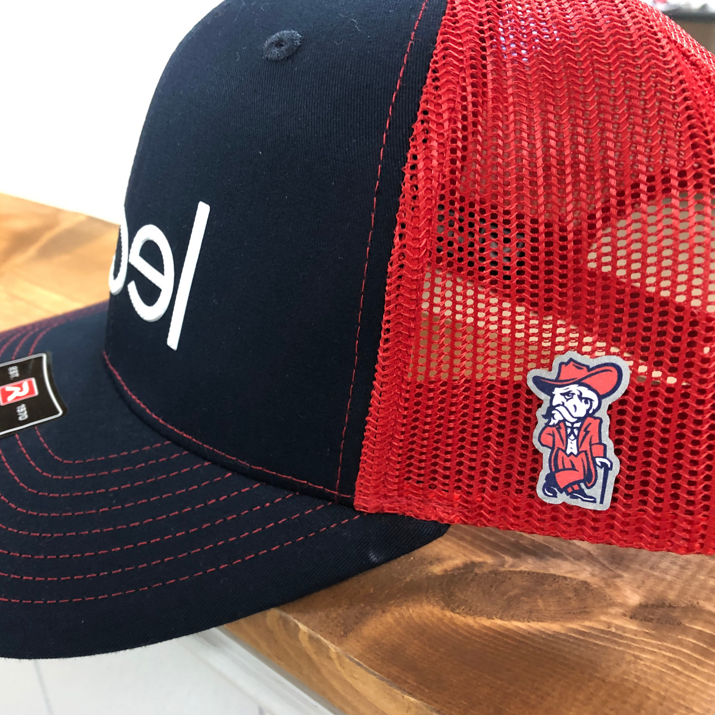 Rebel Mesh Back (Navy Front/Red Back, Rebel logo)