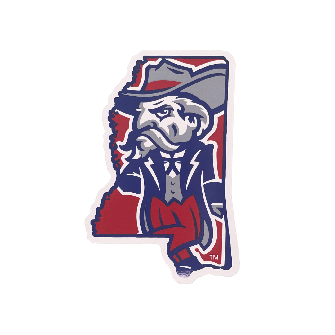 Vintage Ole Miss Rebels Colonel Rebel Embroidered Patch – Iron-On 2.75" X 2.5" NCAA Collectible