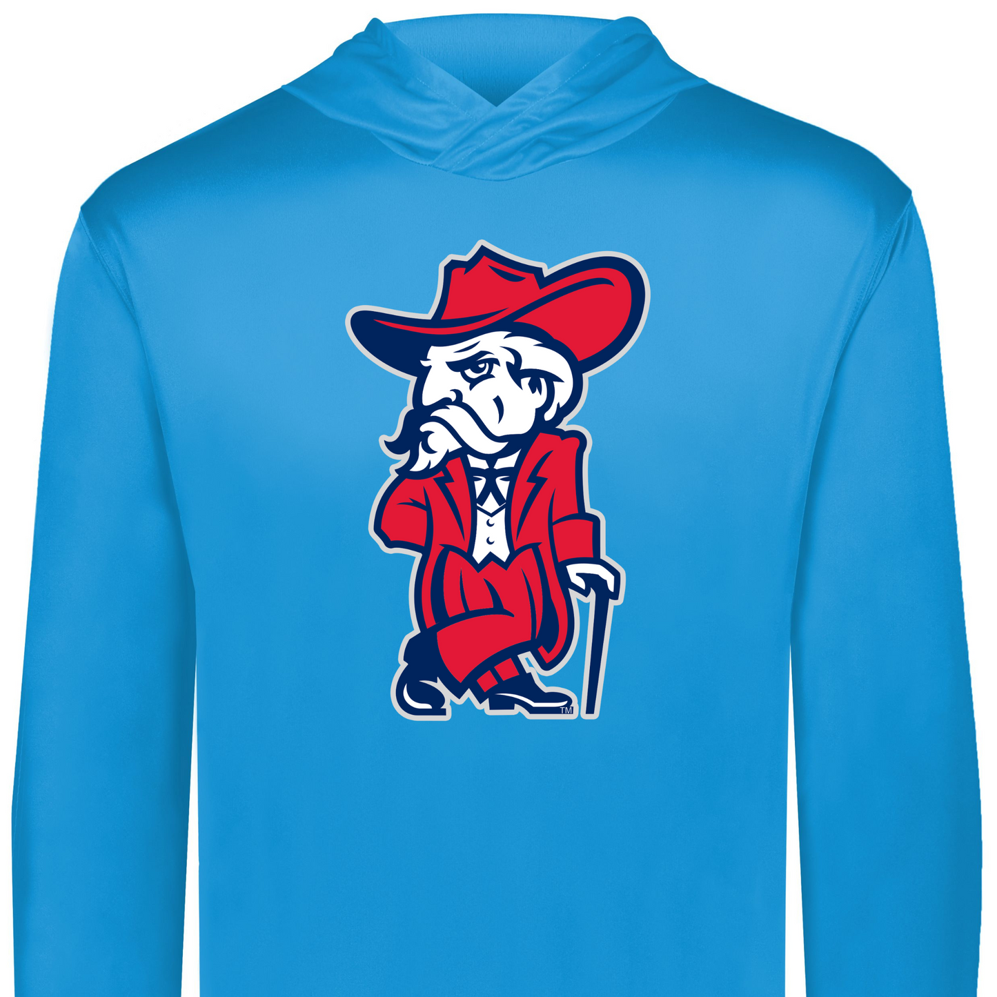 Lightweight Hoodie (Powder Blue, Colonel Reb Traditional logo)