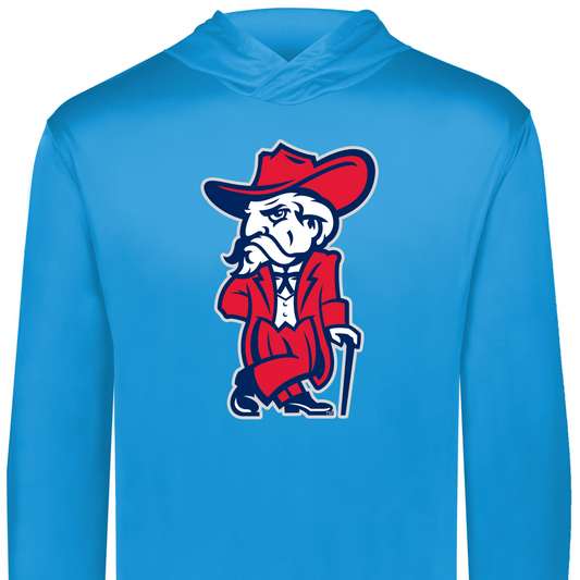 Lightweight Hoodie (Powder Blue, Colonel Reb Traditional logo)