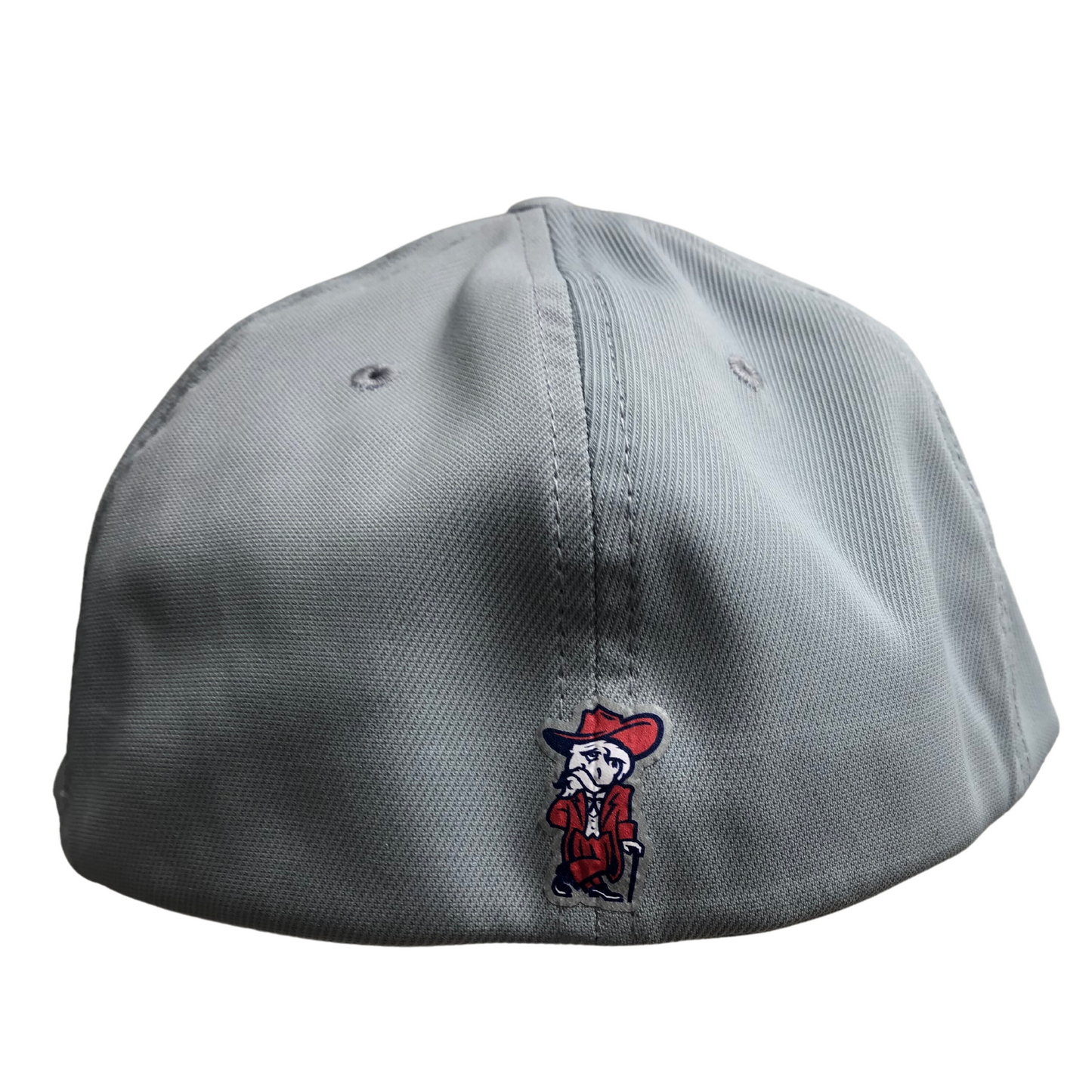Flexfit® Flat Bill (Gray, Colonel Reb Head logo)