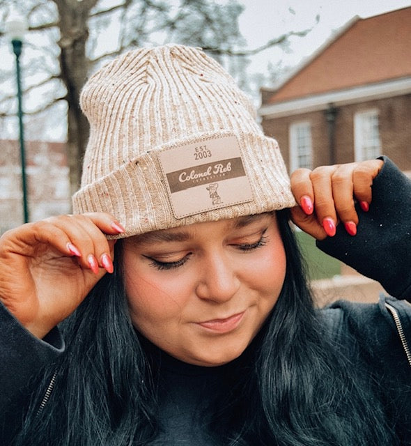 Beanie (Khaki, CRF Leather Patch)