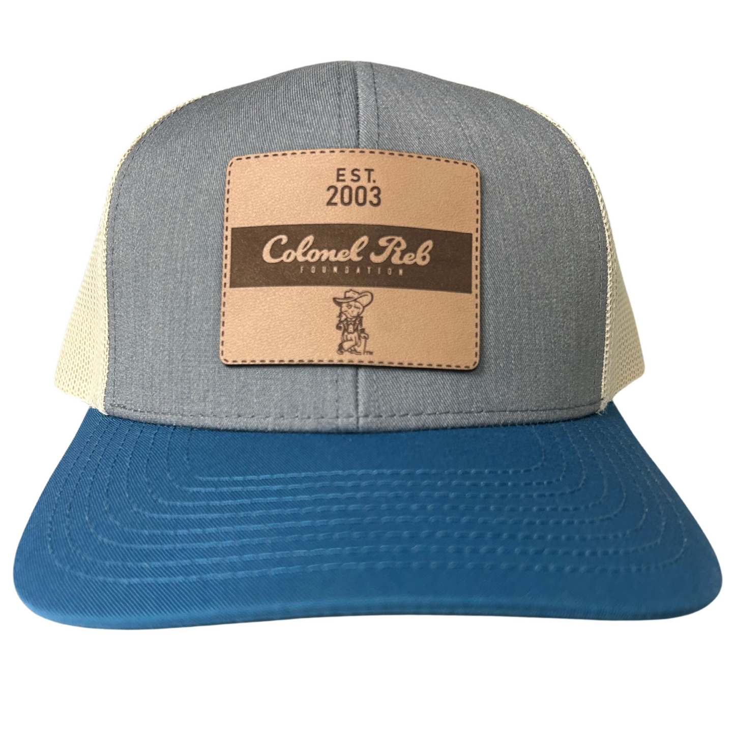 Mesh Back Cap (Heather front, tan back, pacific blue bill)