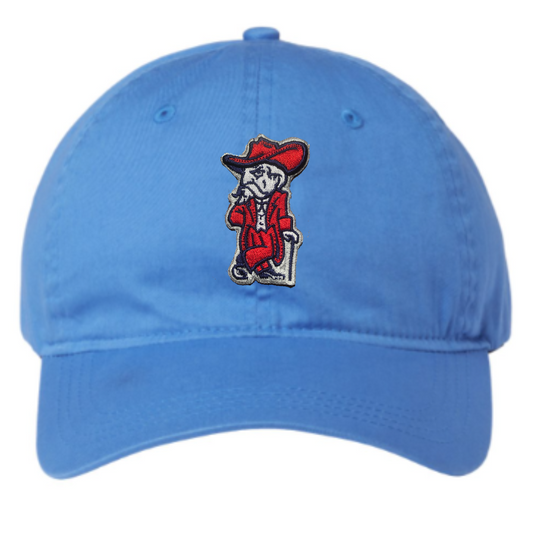 Cotton Twill Low Profile The Game® Cap (Columbia Blue, Colonel Reb Traditional Pose logo)