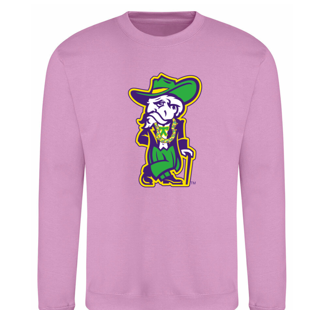 Mardi Gras Crew (Lavender, Colonel Reb Mardi Gras logo)