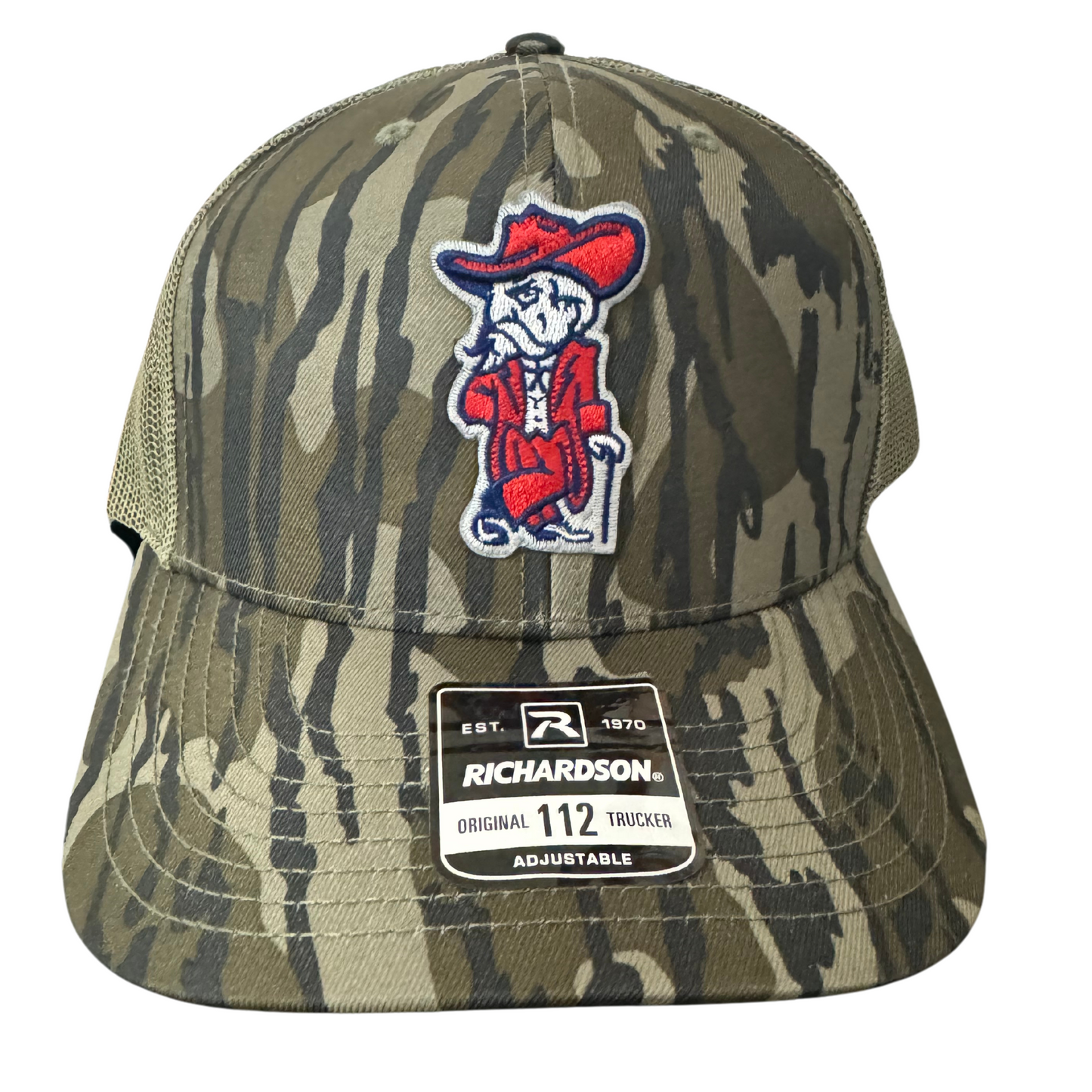 Mesh Back Cap (Mossy Oak® Bottomland, Colonel Reb Traditional Pose)