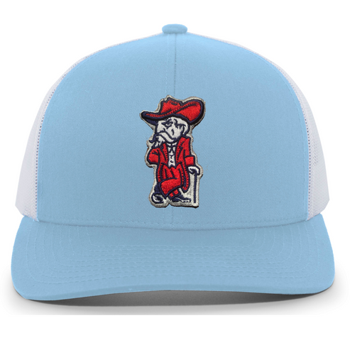 Mesh Back Cap (Light Blue Front, Colonel Reb Traditional logo ...