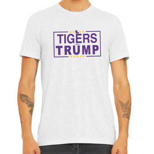 Unisex Tee (White, Tigers For Trump)