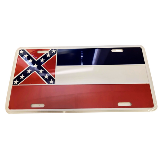 Mississippi 1894 Flag License Plate