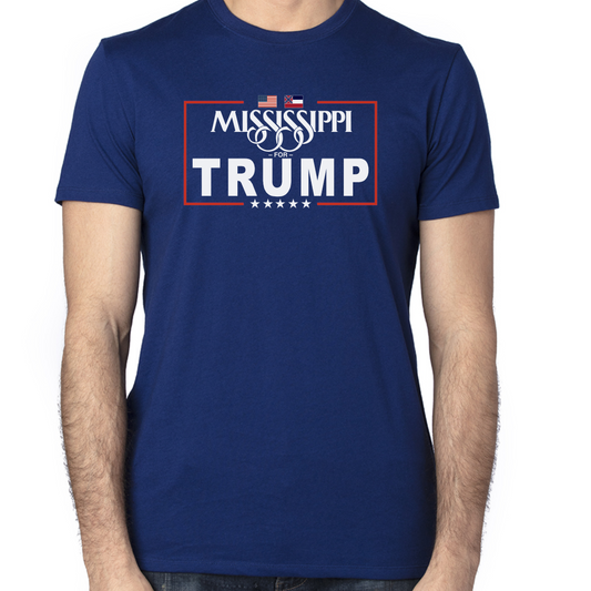 Unisex Tee (Navy, Mississippi For Trump)