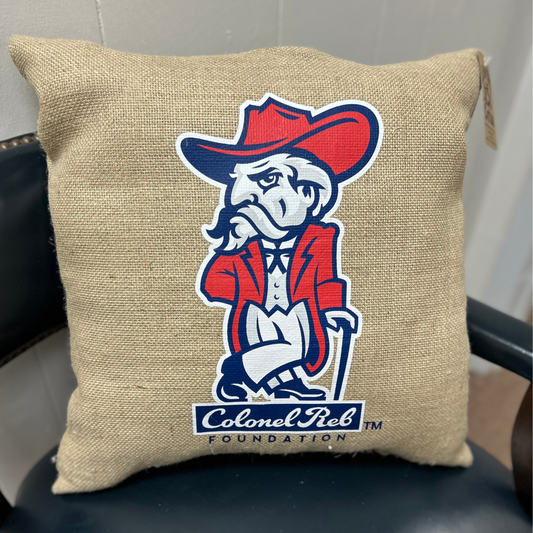 Colonel Traditional Burlap Pillow