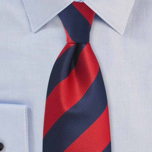 Striped Necktie (Red/Navy)