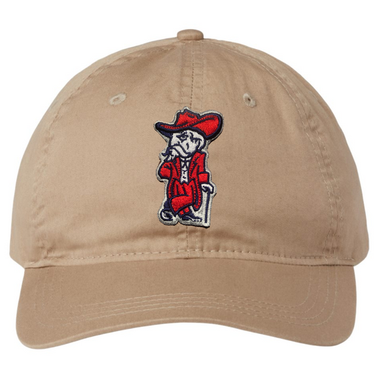 Cotton Twill Low Profile The Game® Cap (Tan, Colonel Reb Traditional Pose logo)