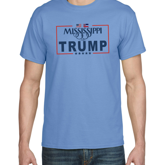 Unisex Tee (Columbia Blue, Mississippi For Trump)