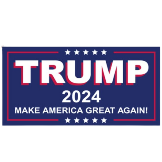 Trump 2024 MAGA Bumper Sticker (Blue)