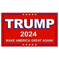 Trump 2024 MAGA Bumper Sticker (Red)