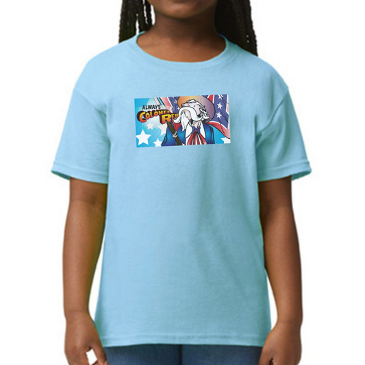 Youth Tee (Columbia Blue; 2023 Football Schedule Illustration)