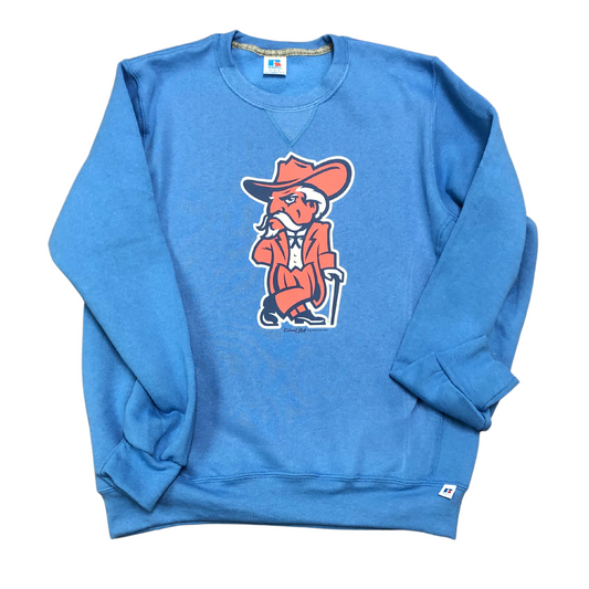 Russell Athletic® Crew (Light Blue, Colonel Reb Traditional Pose Redface logo)