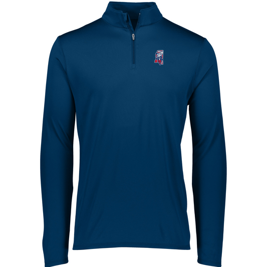Wicking 1/4 Zip Pullover (Navy, Colonel Reb Mississippi logo)
