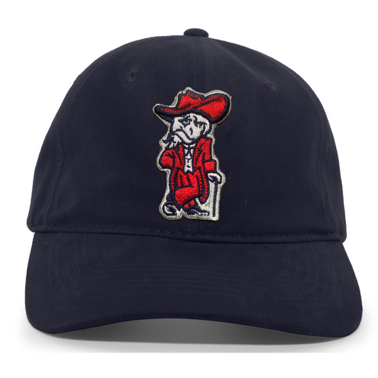 Cotton Twill Low Profile Cap (Navy, Colonel Reb Traditional logo)
