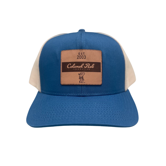 Mesh Back Cap (Powder Blue Front, CRF Leather Patch)